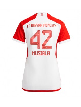 Ženski Nogometna dresi replika Bayern Munich Jamal Musiala #42 Domači 2023-24 Kratek rokav